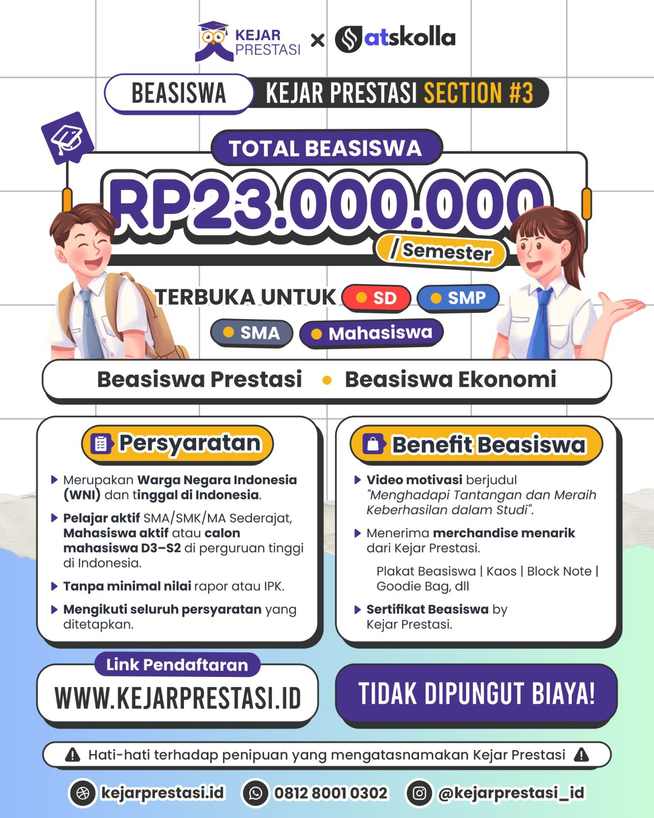 Poster Beasiswa Kejar Prestasi Beasiswa Prestasi